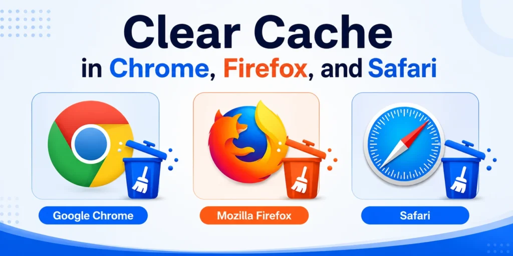 Clear Cache in Chrome, Firefox, and Safari